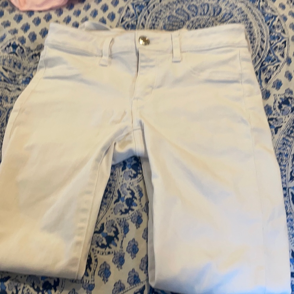 American Eagle NEXT Level White Jeggings Mid-rise